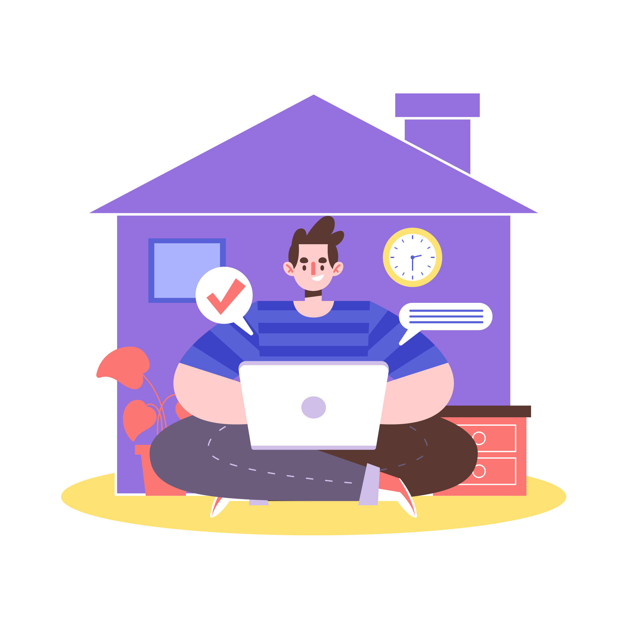 Person working on multiple online job tasks